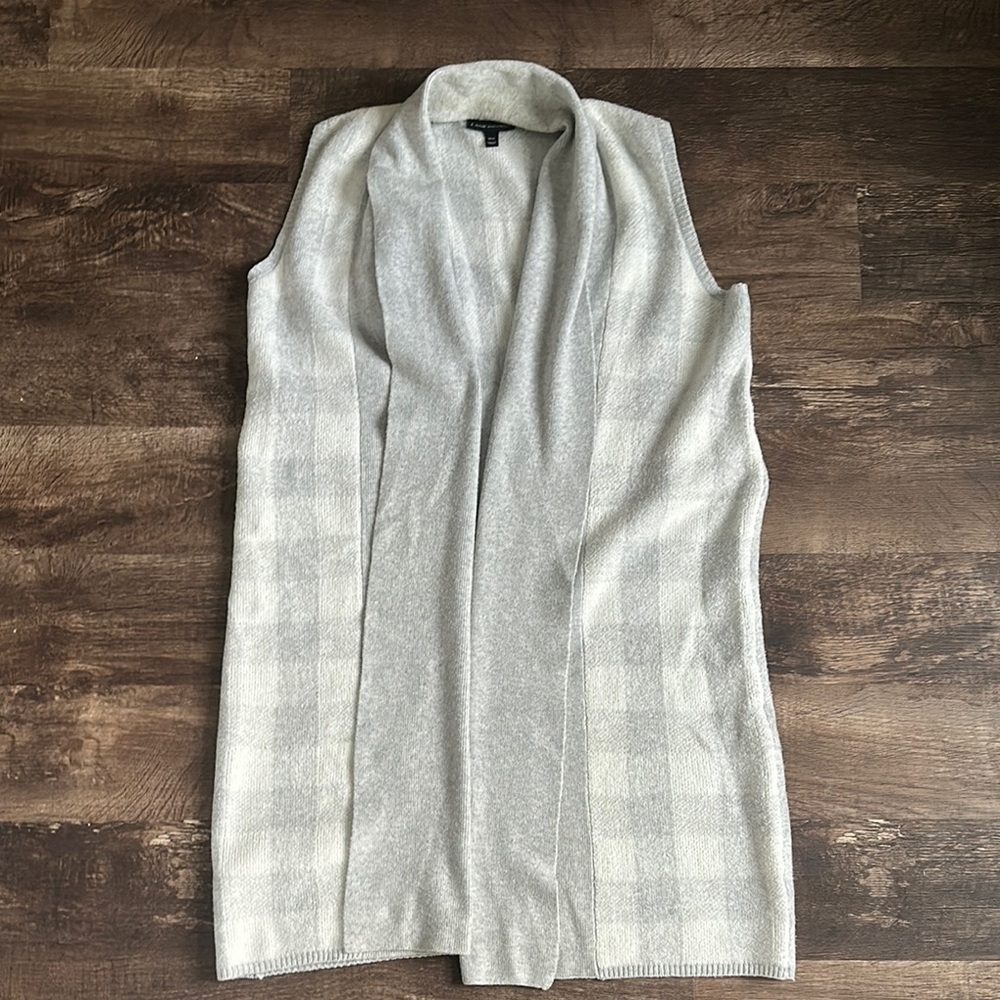 Lane Bryant Gray Sleeveless Cardigan